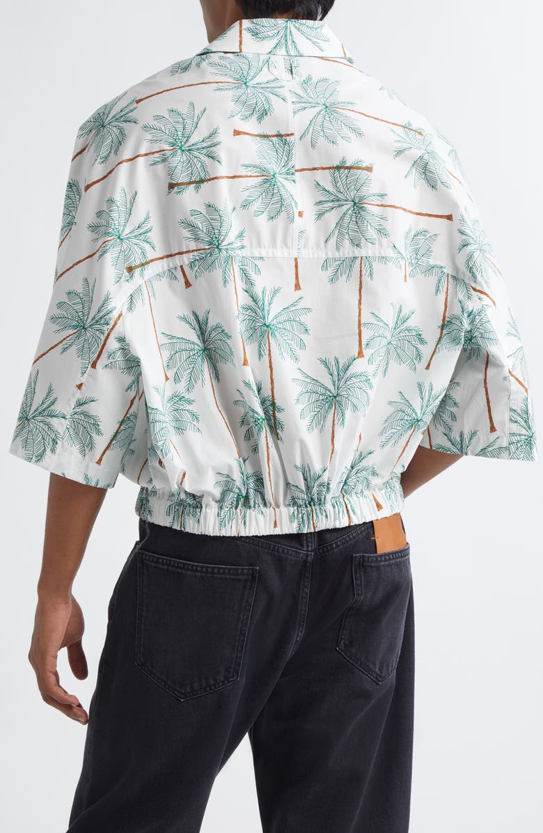 Jacquemus La Chemise Canevas Button-Up Shirt, Alternate, color, Print Palmtrees Drawing W