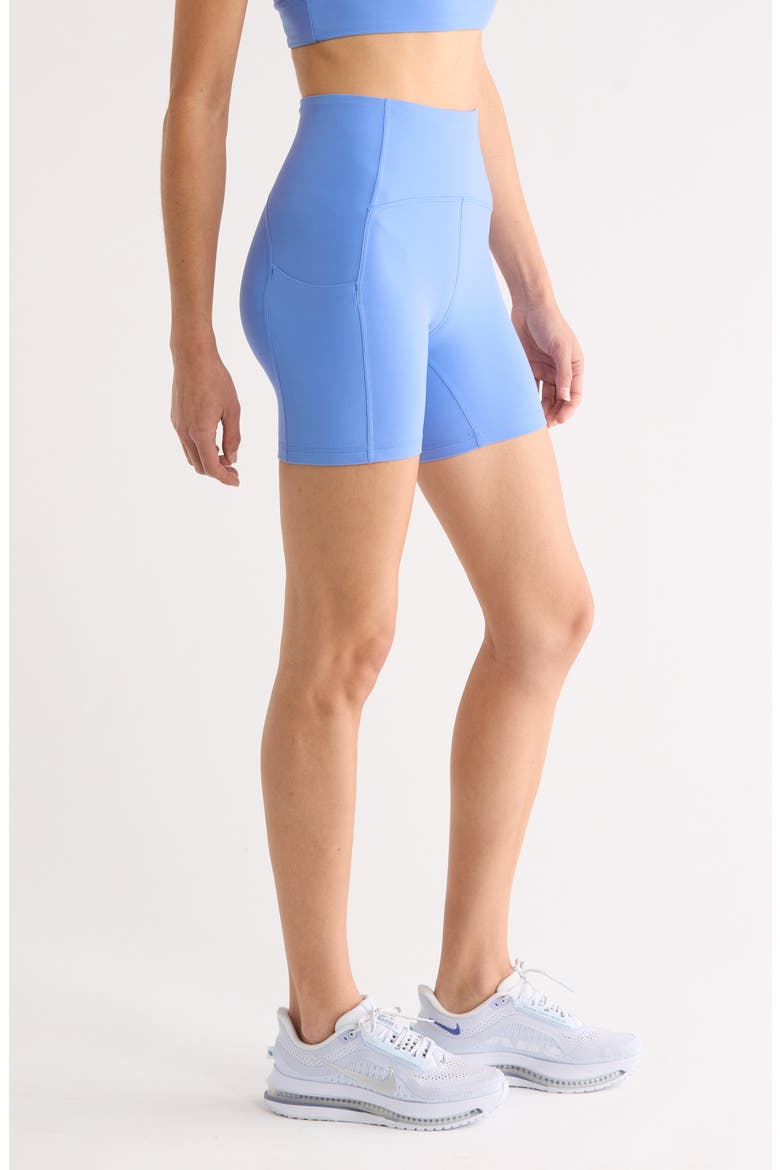 Studio Luxe Pocket Bike Shorts, Alternate, color, BLUE AZURITE