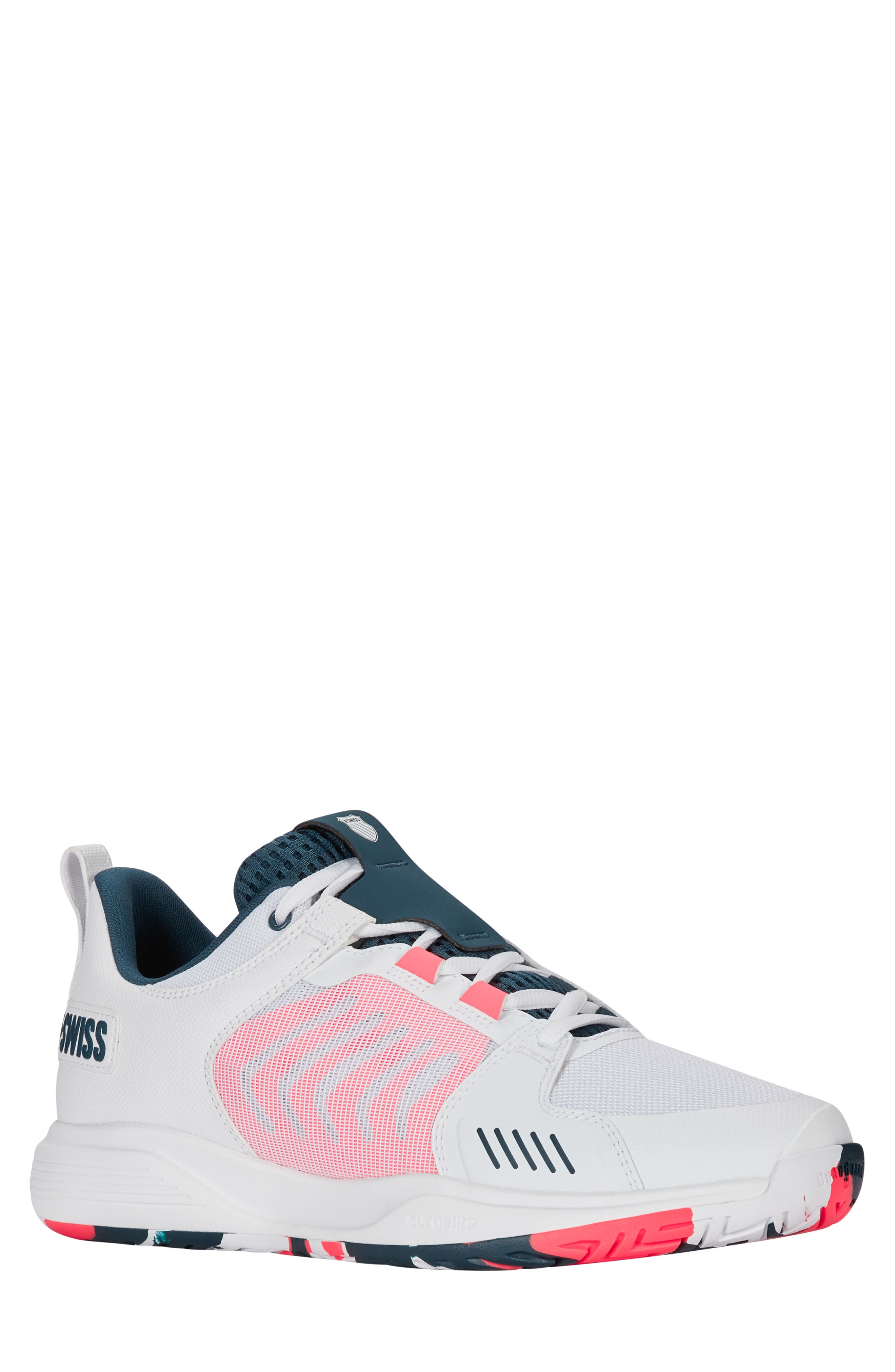 Ultrashot Team Tennis Shoe, Main, color, WHITE/ STARGLAZER/ NEON BLAZE