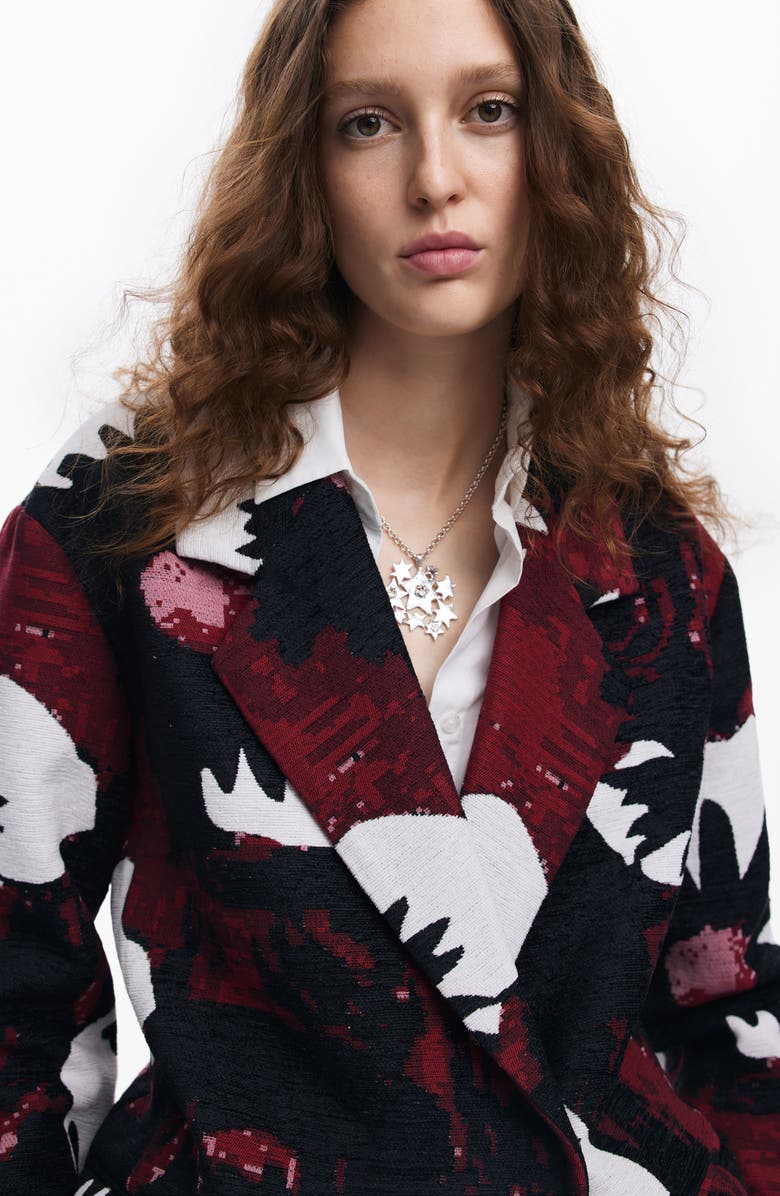 Desigual Daisy Jacquard Blazer, Alternate, color, 