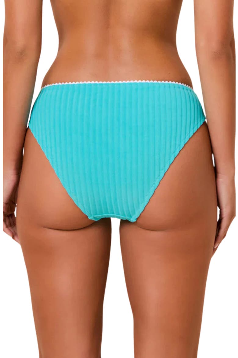 The Daphne Ribbed Bikini Briefs, Alternate, color, AZUL
