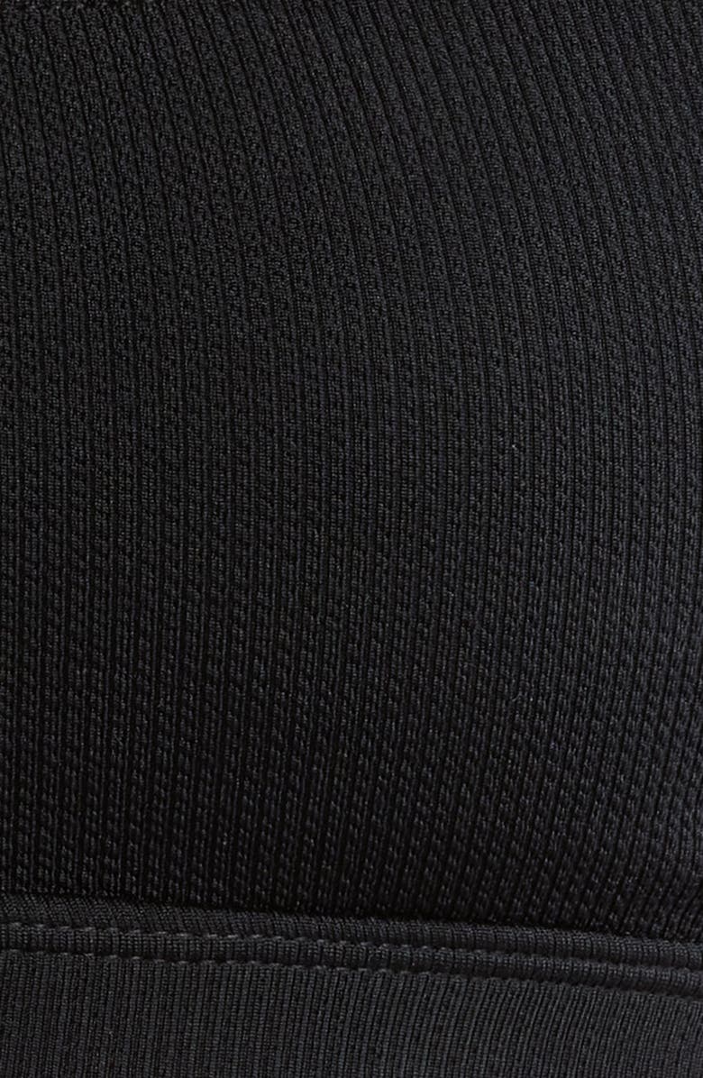 Topshop Crop Rib Bikini Top, Alternate, color, Black