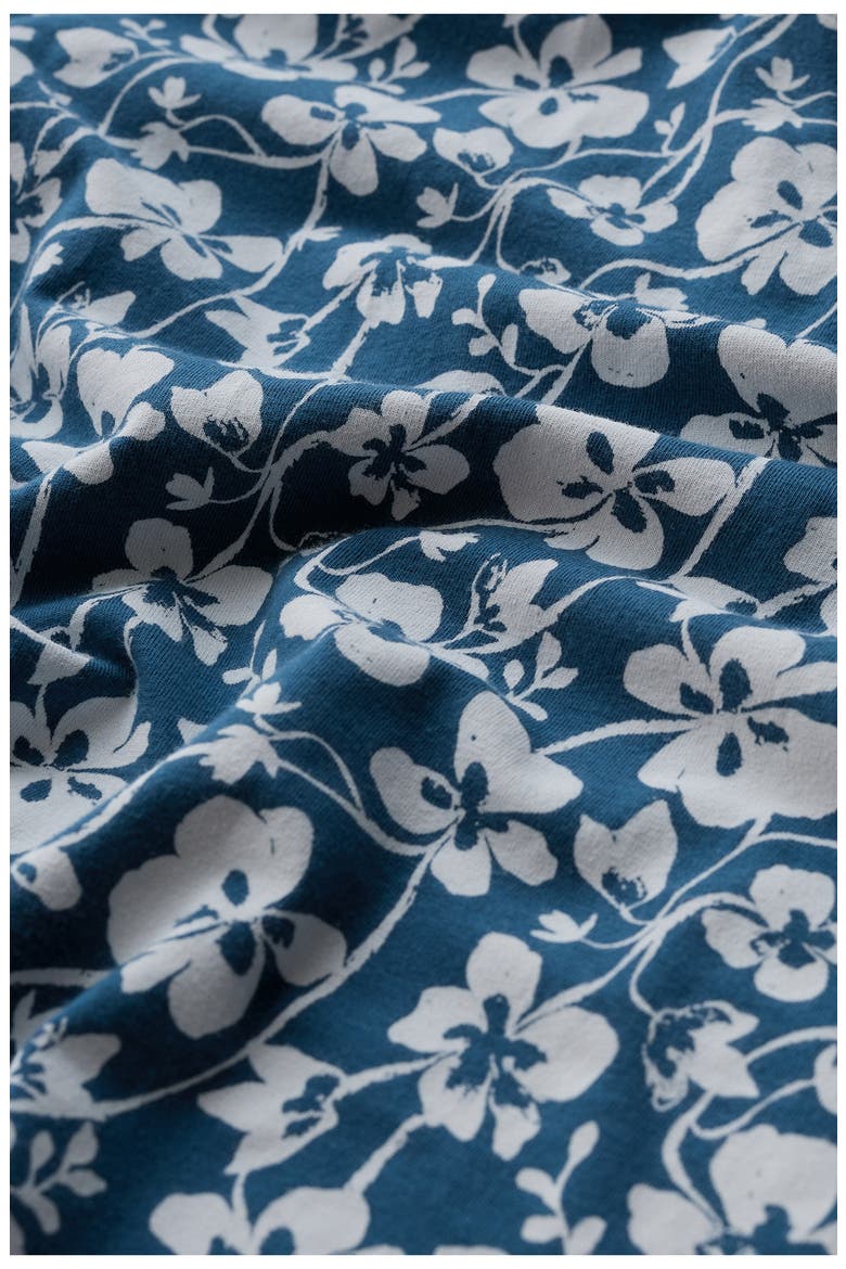 Seed Packet Floral Stretch Organic Cotton Midi Dress, Alternate, color, MALLOW VINE DUSK