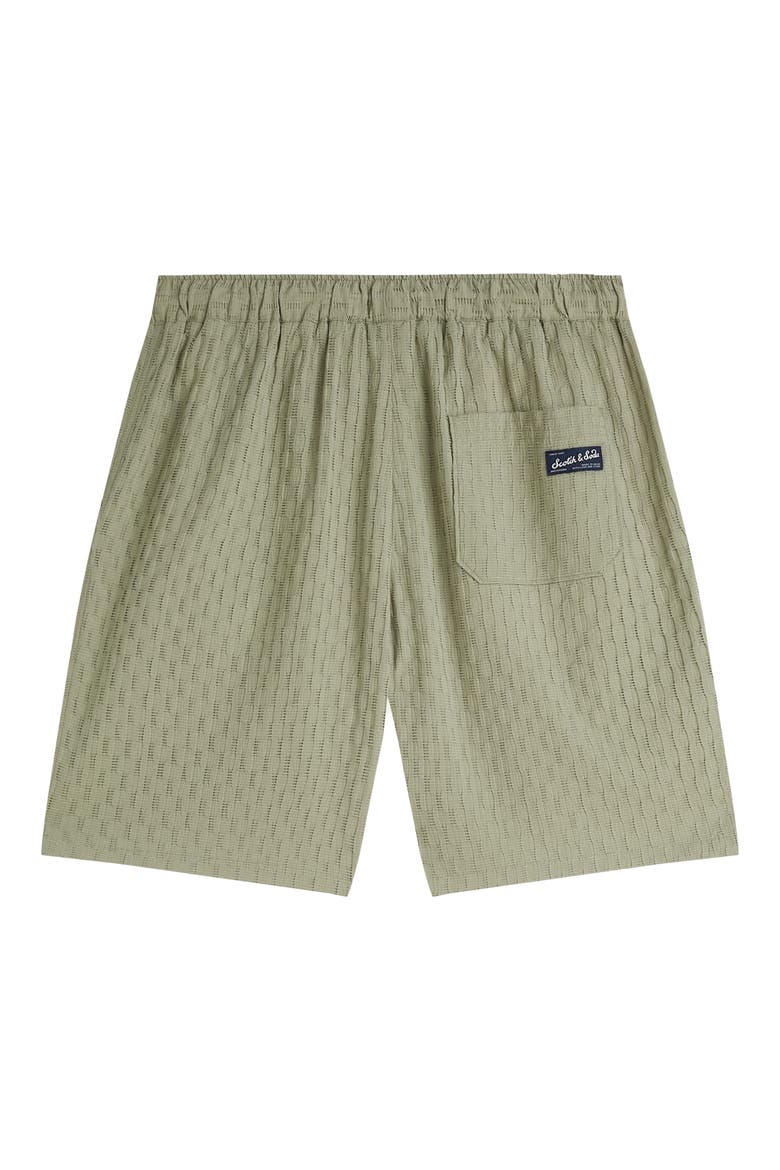 Drawstring Seersucker Shorts, Alternate, color, OIL GREEN