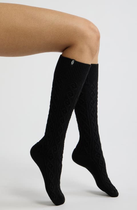 Rensa Cable Knit Knee High Socks