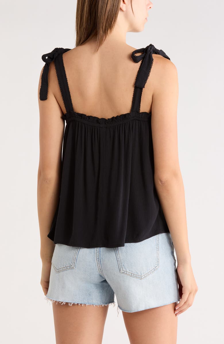 Abound Shoulder Tie Boho Cami, Alternate, color, Black