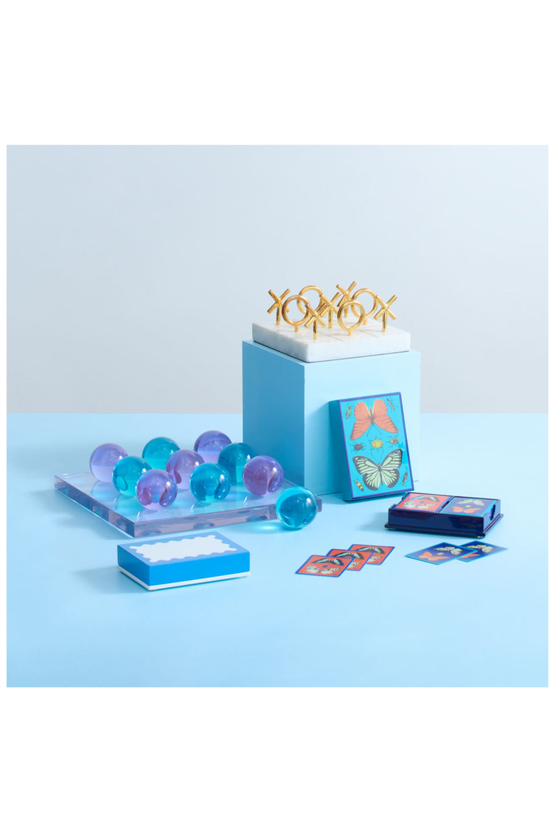 Acrylic Tic-Tac-Toe Set, Alternate, color, Turquoise / Purple