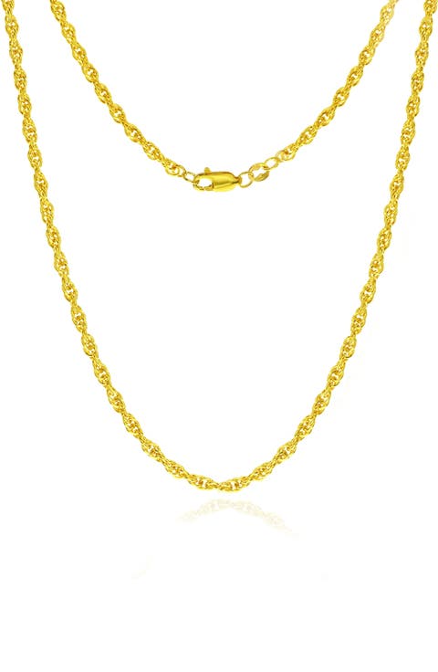14k Gold Fill Rope Chain Necklace