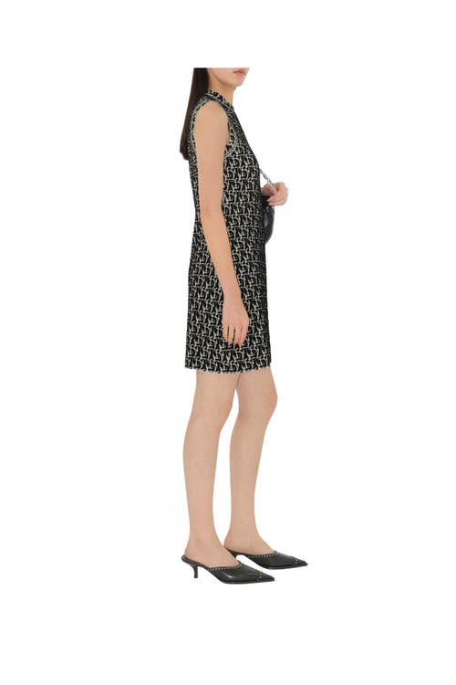 Burberry B Charm Wool Blend Dress In Black