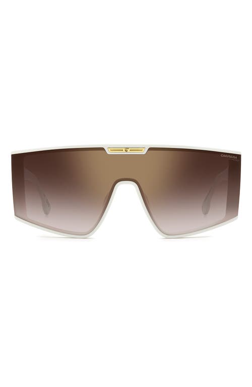 Carrera Eyewear Victory C 99mm Rectangular Mask Sunglasses In White