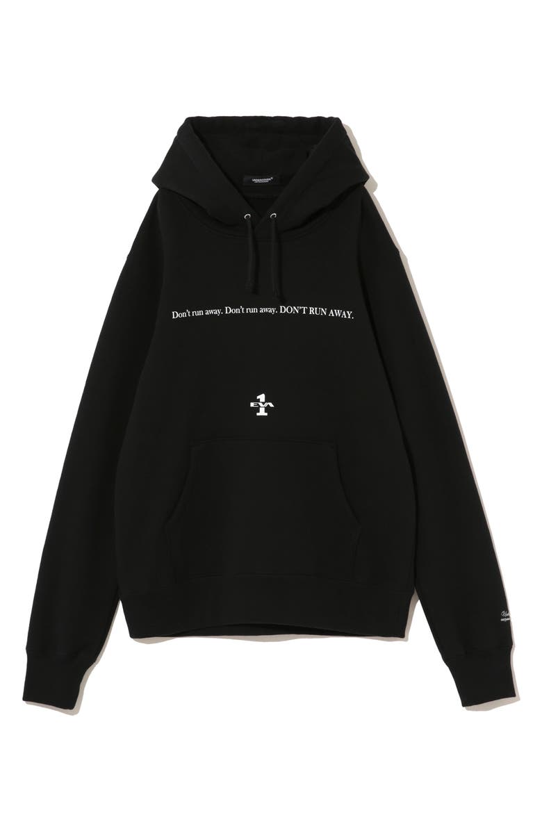 Undercover x Evangelion Don't Run Away Cotton Hoodie, Main, color, 