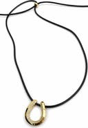 ARGENTO VIVO Cubic Zirconia Horseshoe Corded Necklace