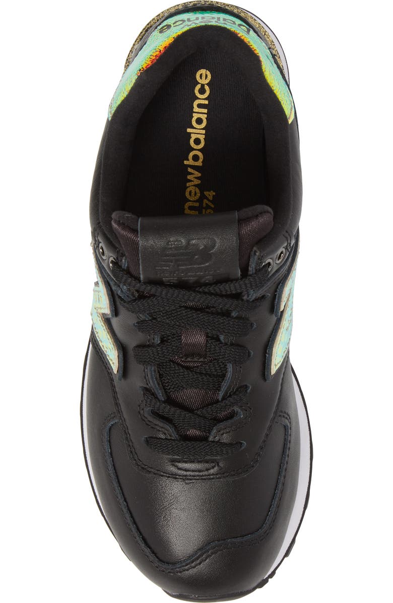 New Balance 574 Glitter Punk Sneaker, Alternate, color,