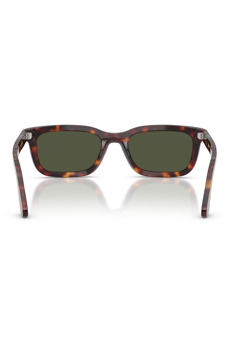 53mm Rectangular Sunglasses, Alternate, color, HAVANA / GREEN