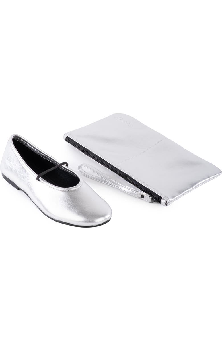 Seychelles Neon Moon Metallic Mary Jane Flat, Alternate, color, Silver