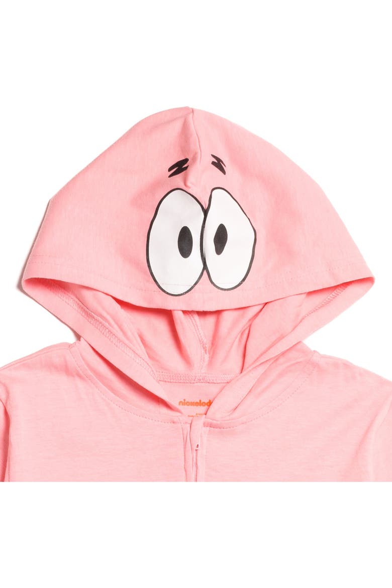 Patrick Hooded One Piece Coverall, Alternate, color, Patrick Star Pink
