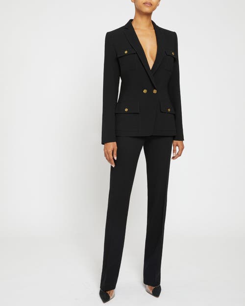 Santorelli Verisa Double-breasted Wool Crepe Jacket In Black