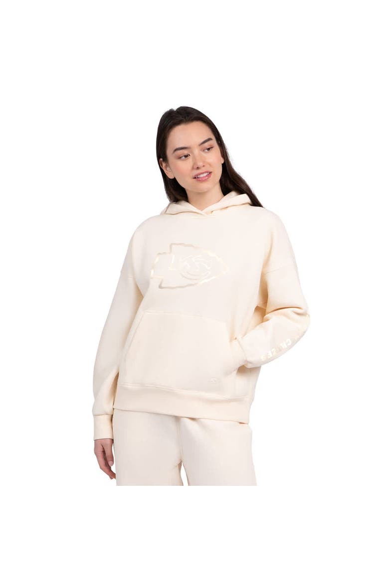 Women's Starter  Cream Kansas City Chiefs Pastels Relaxed Travel Hoodie, Main, color, Cream