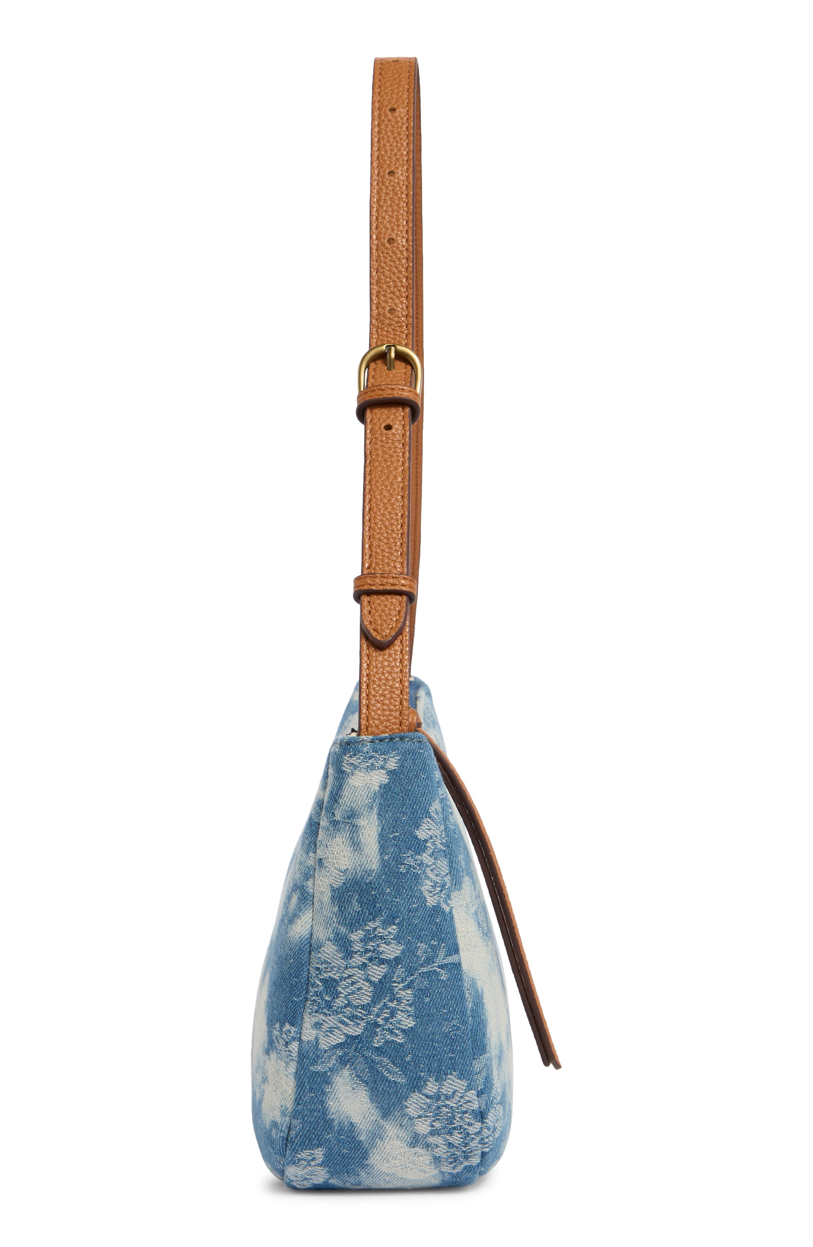 Lucky Brand Pira Denim Shoulder Bag, Alternate, color, Floral Denim