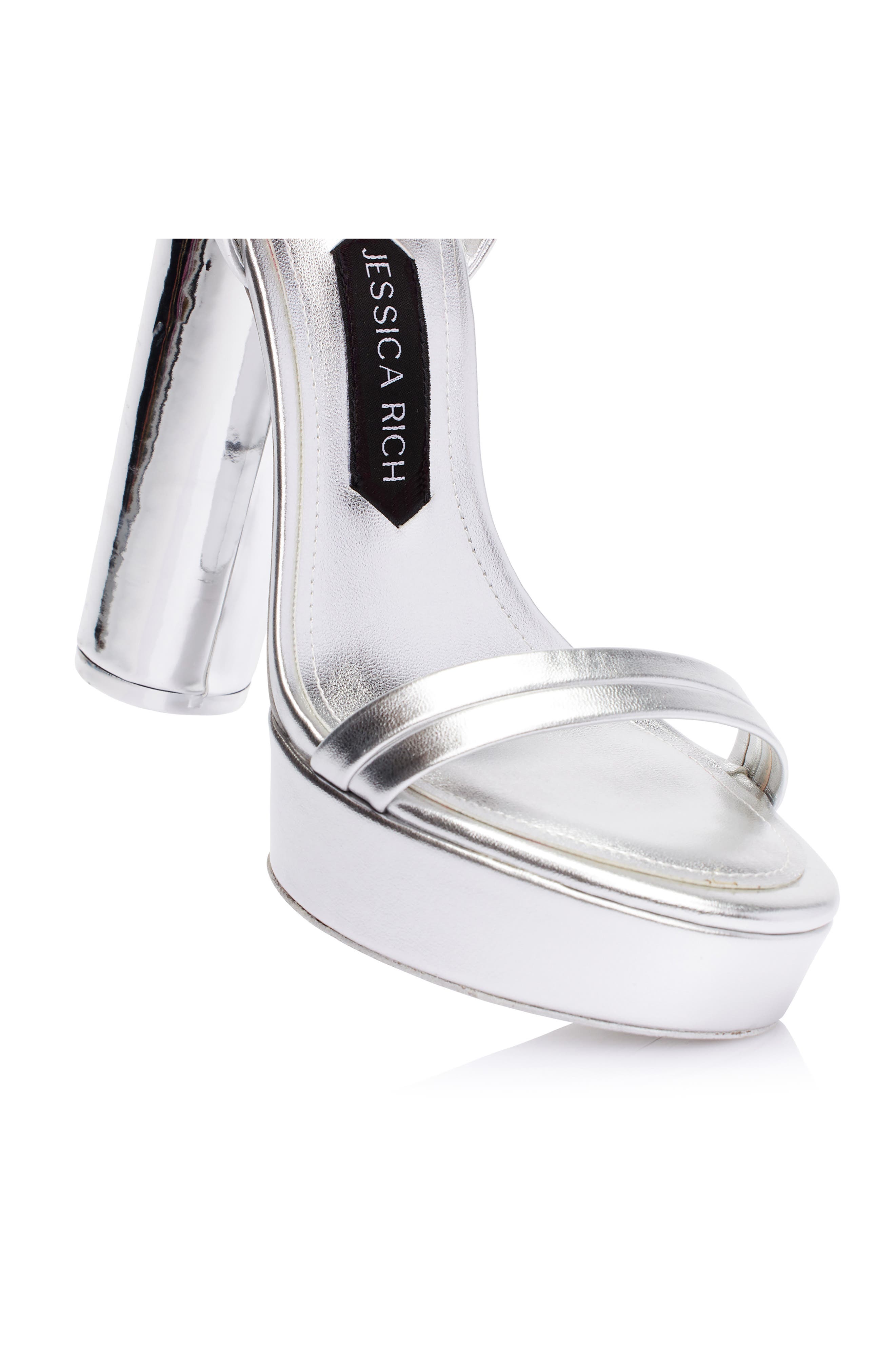 Platform Sandal, Alternate, color, SILVER