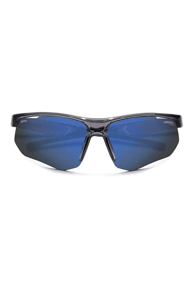 x Ducati 69mm Carduc Rectangle Sunglasses, Main, color, GREY BLACK/ BLUE SKY