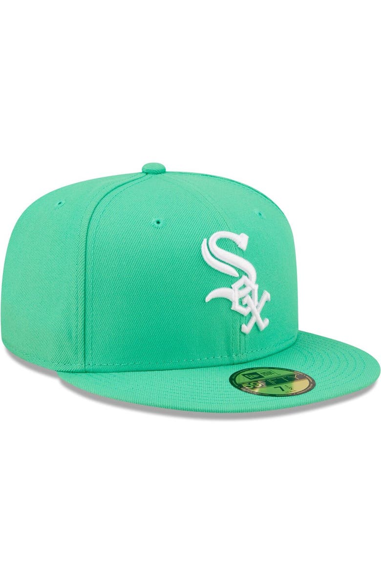 New Era Men's New Era Green Chicago White Sox Logo 59FIFTY Fitted Hat, Alternate, color,