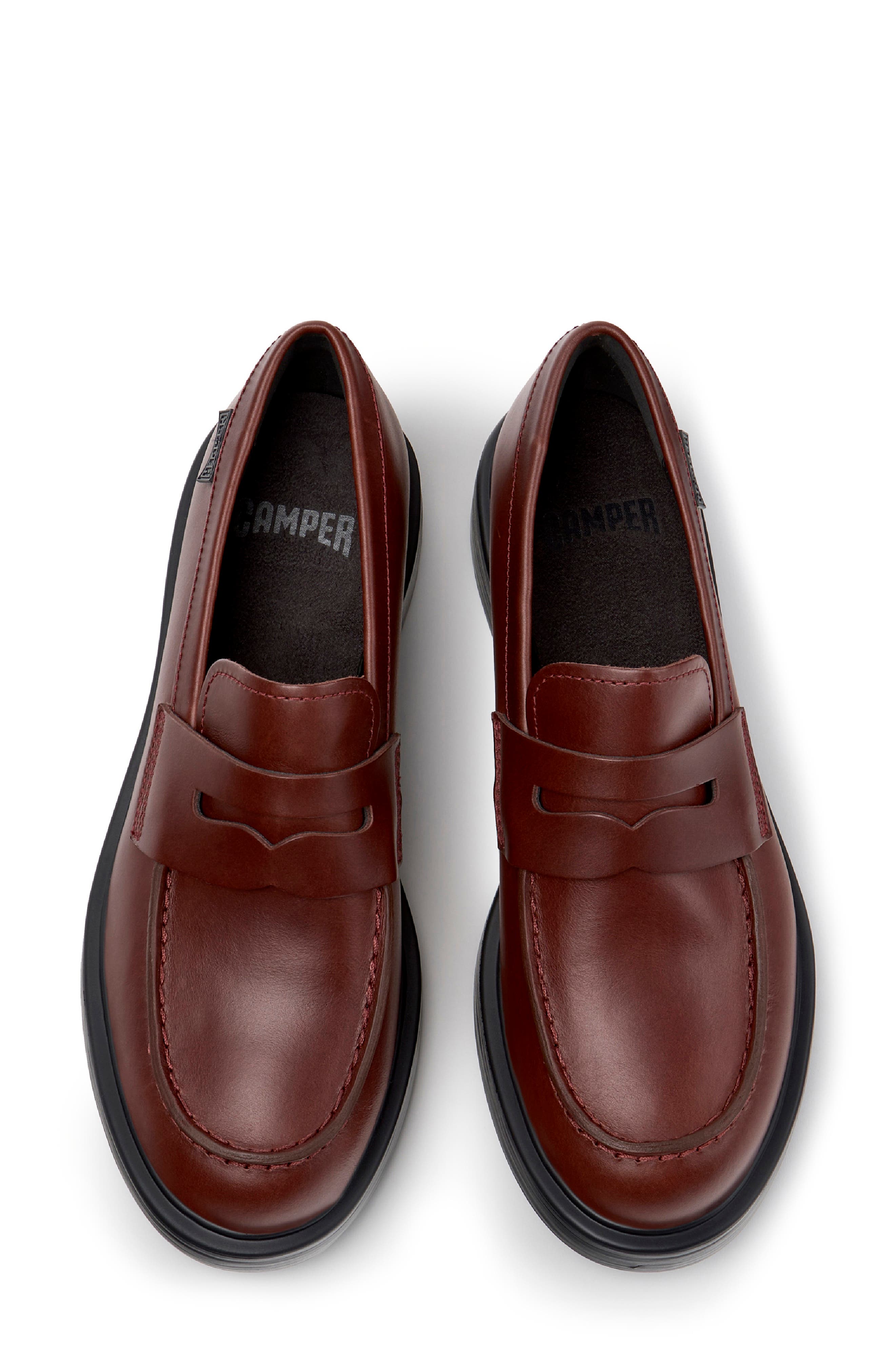 Dean Twins Leather Loafer, Alternate, color, BURGUNDY