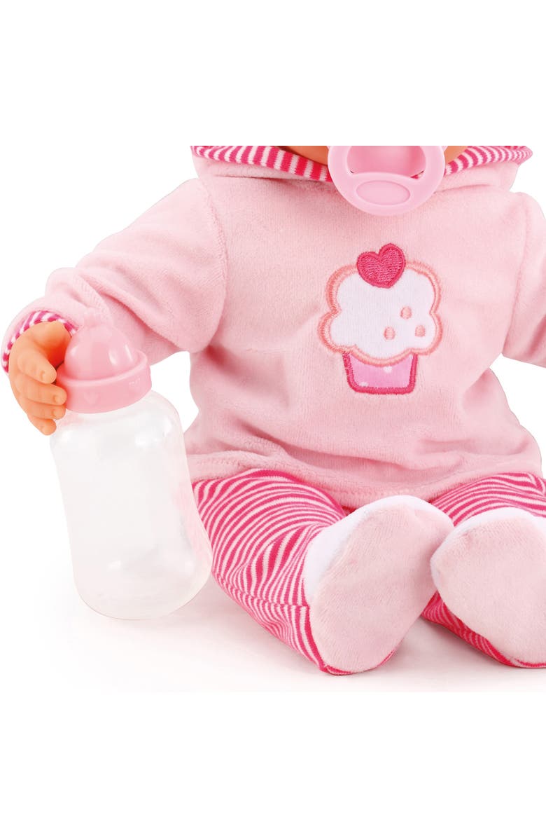 Bayer Design First Words Baby Pink Cupcake 24 Sounds 15" Doll Pacifier & Bottle, Alternate, color,
