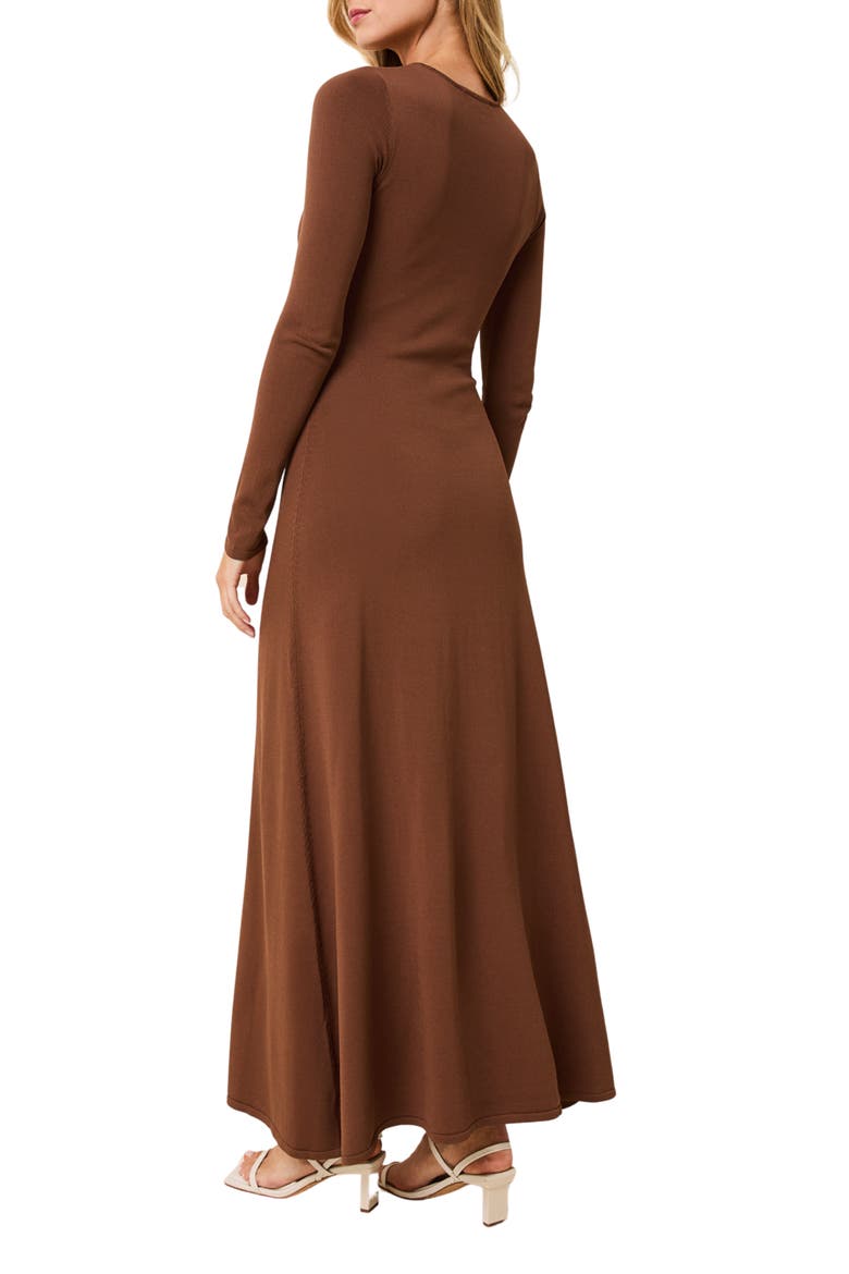 The Dora Long Sleeve Knit Maxi Dress, Alternate, color, COCONUT