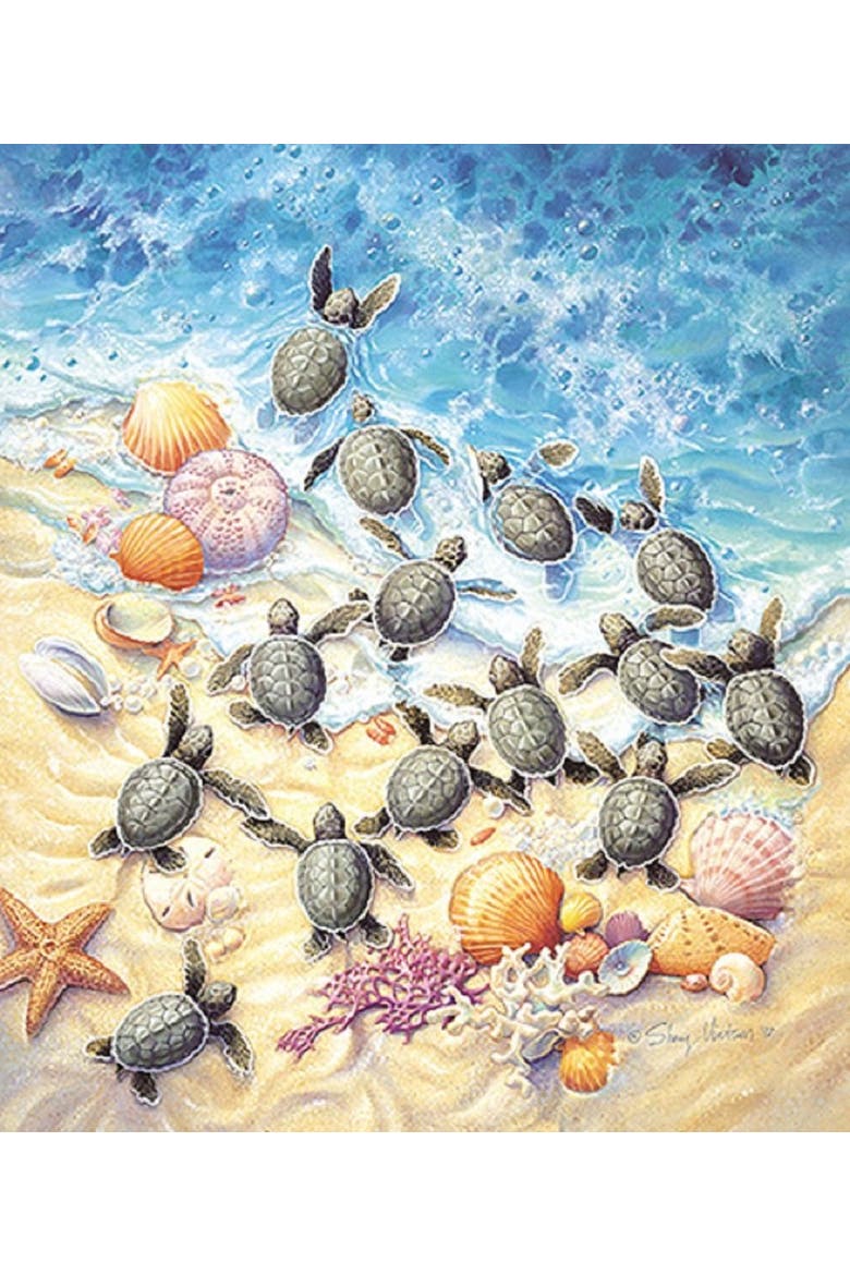 Green Turtle Hatchlings 550 piece Jigsaw Puzzle for Adults, Alternate, color, Multicolor