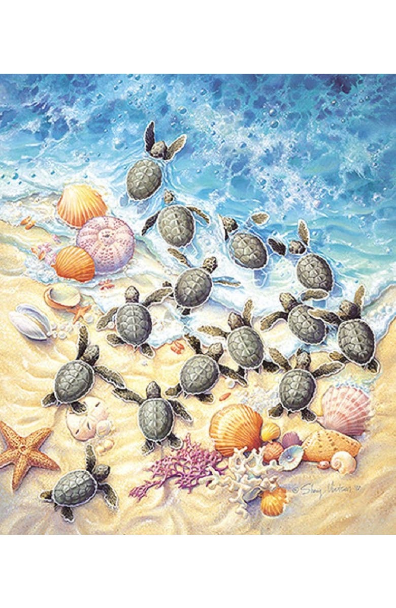 Sunsout Green Turtle Hatchlings 550 piece Jigsaw Puzzle for Adults, Alternate, color, Multicolor