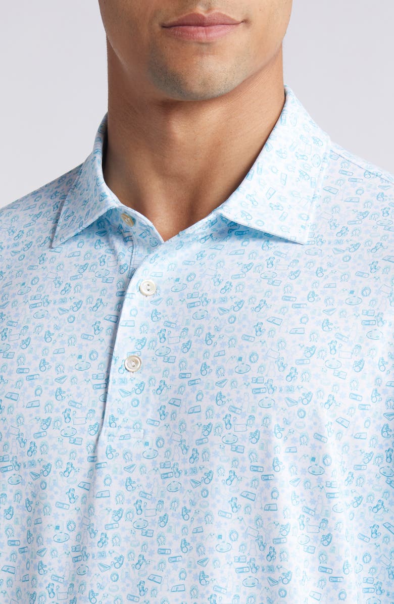 Peter Millar Déjà vu Scatter Print Performance Golf Polo, Alternate, color, 