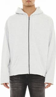 Cult of Individuality Core Raw Hem French Terry Zip Hoodie