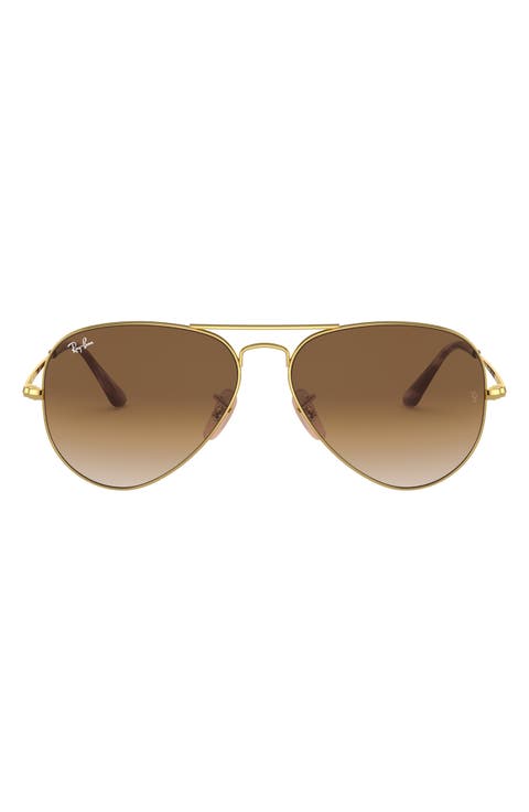 Aviator Metal II 62mm Gradient Oversize Pilot Sunglasses