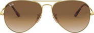 Ray-Ban Aviator Metal II 62mm Gradient Oversize Pilot Sunglasses