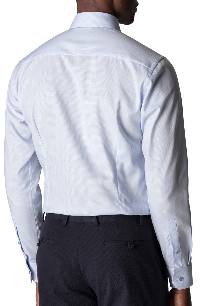 Eton Slim Fit Solid Dress Shirt, Alternate, color, Blue
