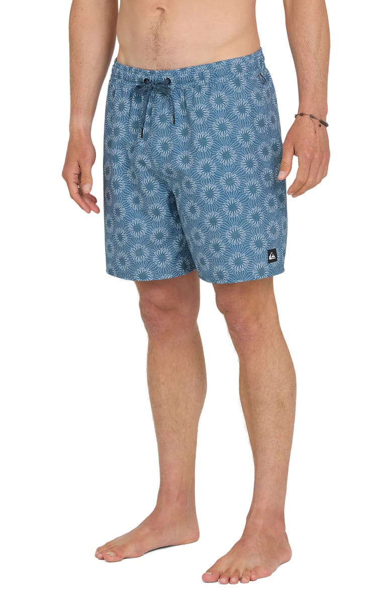 Quiksilver Ocean Mayhem Volley Swim Trunks, Alternate, color, Dark Denim