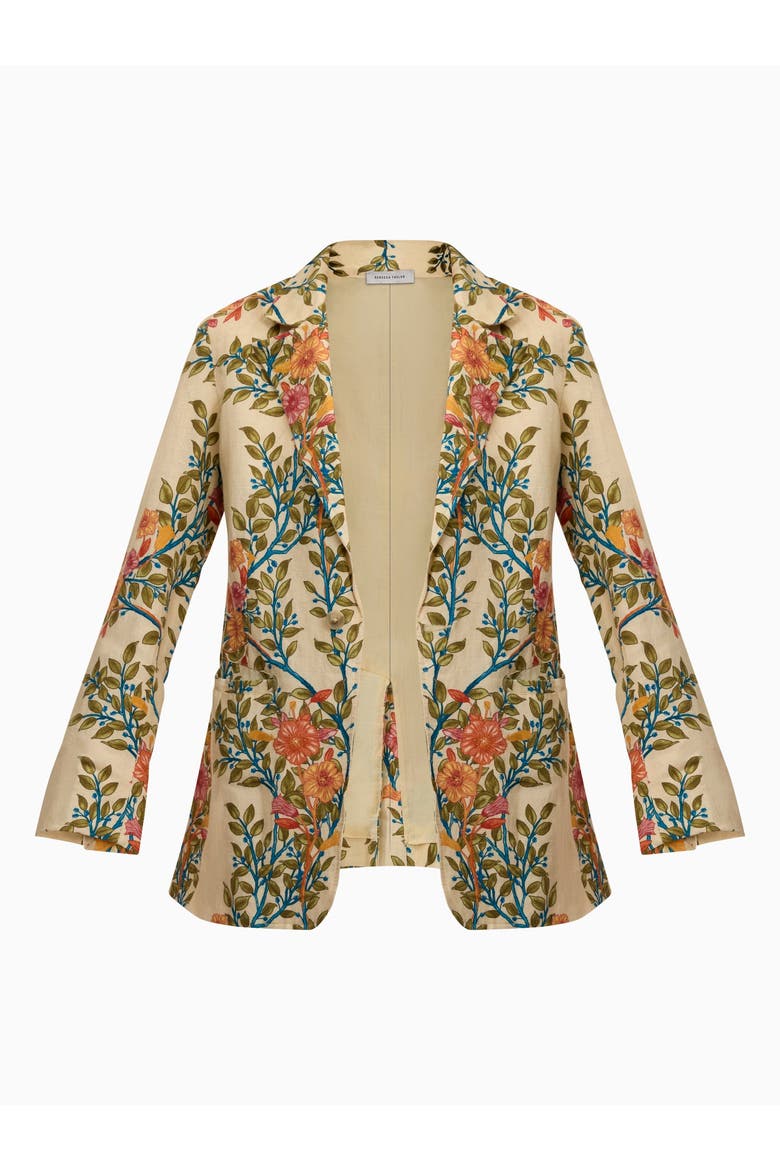Cleo Printed Blazer, Alternate, color, Buttercream Multi