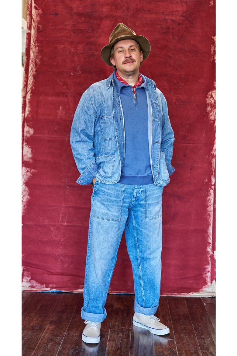 Bleach Wash Denim Pants, Alternate, color, D240