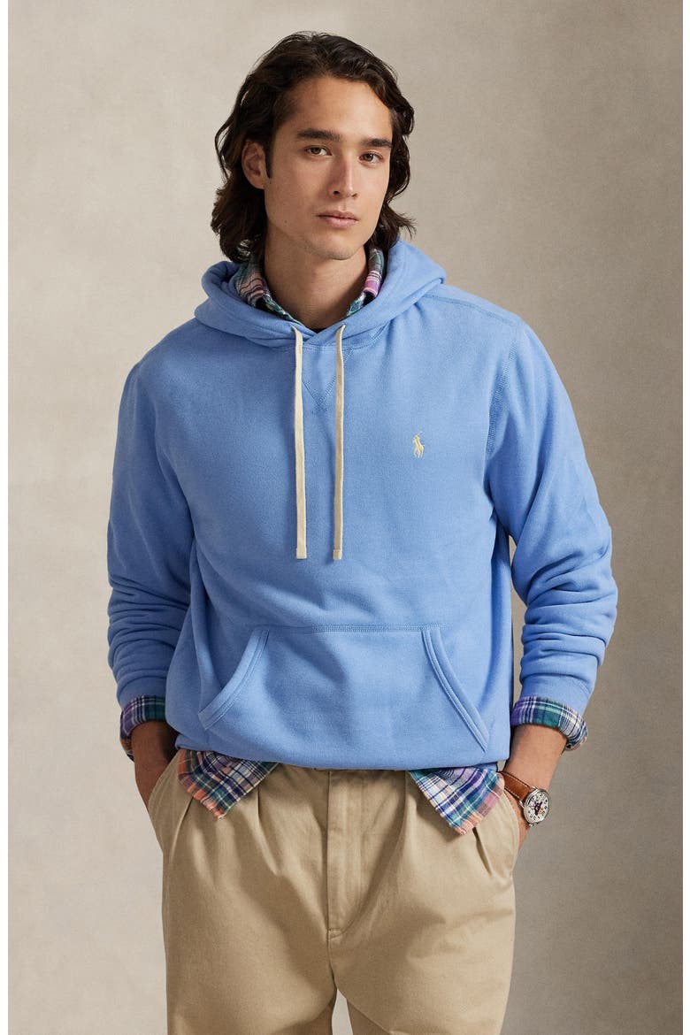 The RL Fleece Hoodie, Alternate, color, BRISTOL BLUE