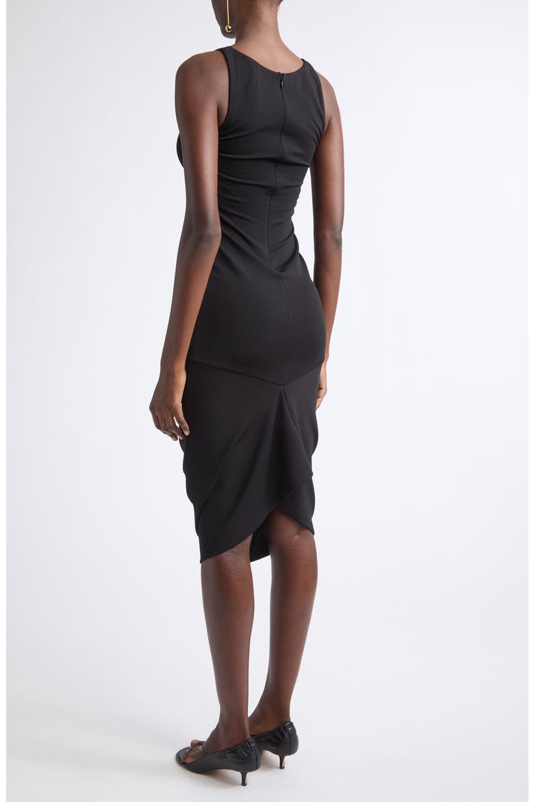 Regata Scoop Neck Midi Dress, Alternate, color, BLACK