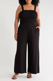 WEST K Smocked Wide Leg Jumpsuit