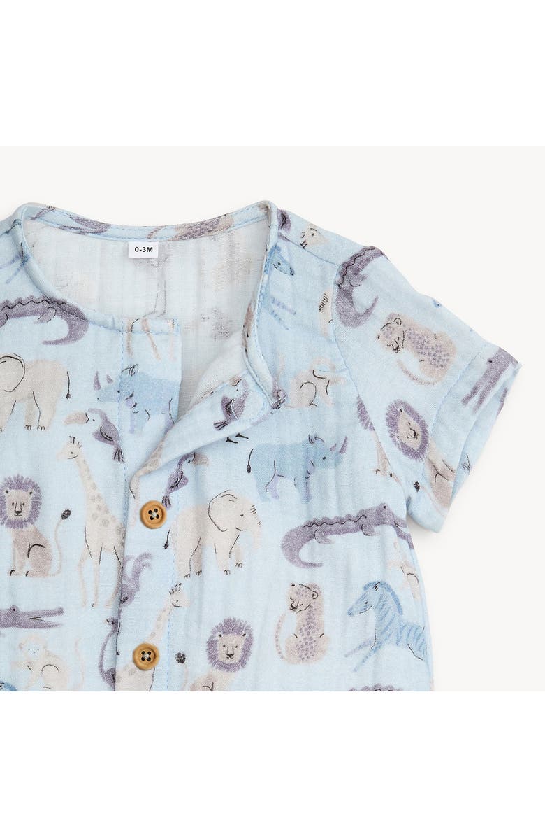 Magnetic Me Jungle Jazz Cotton Romper, Alternate, color,