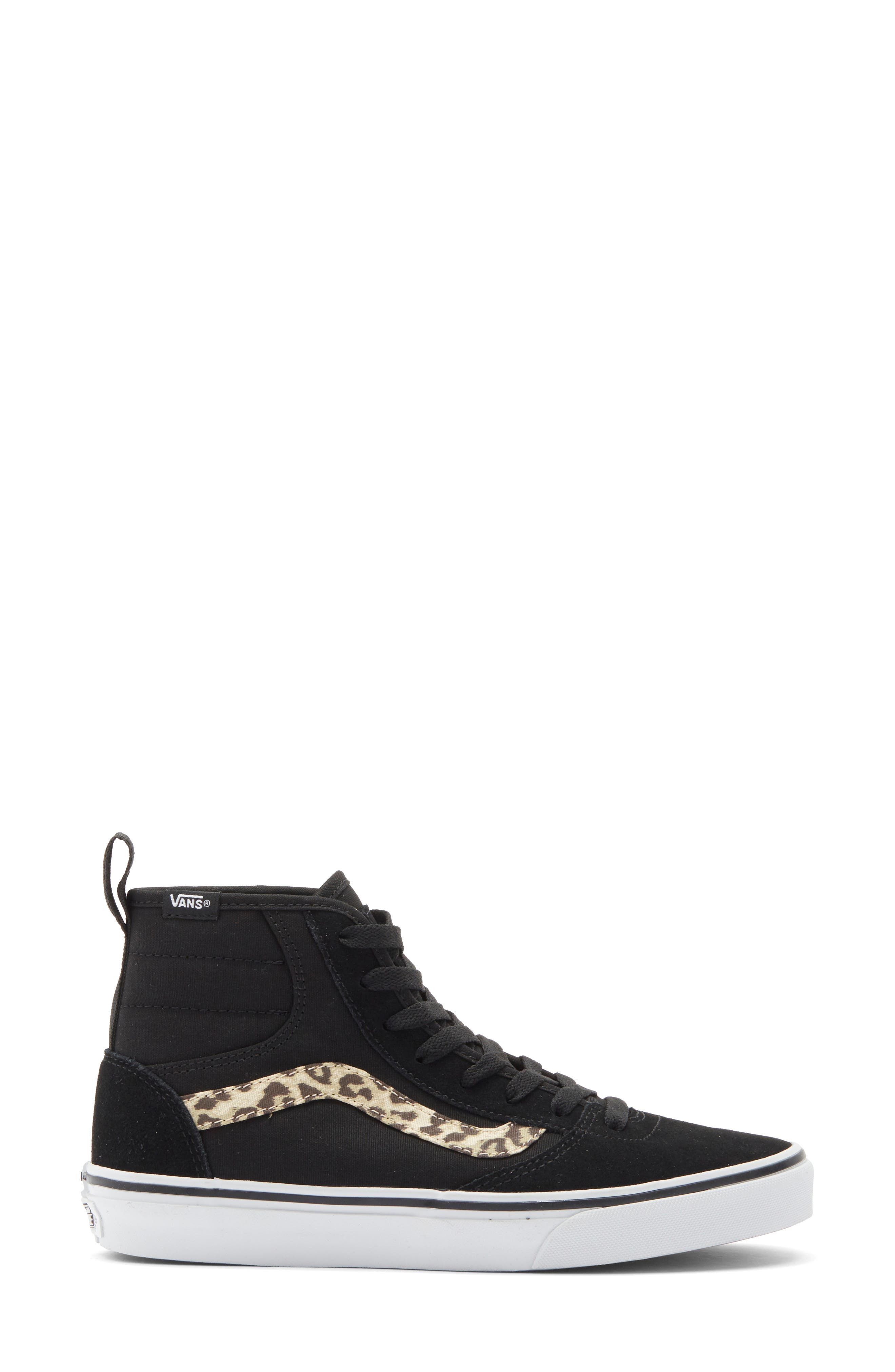 Vans Ashwood High Top Sneaker, Alternate, color, Leopard Black