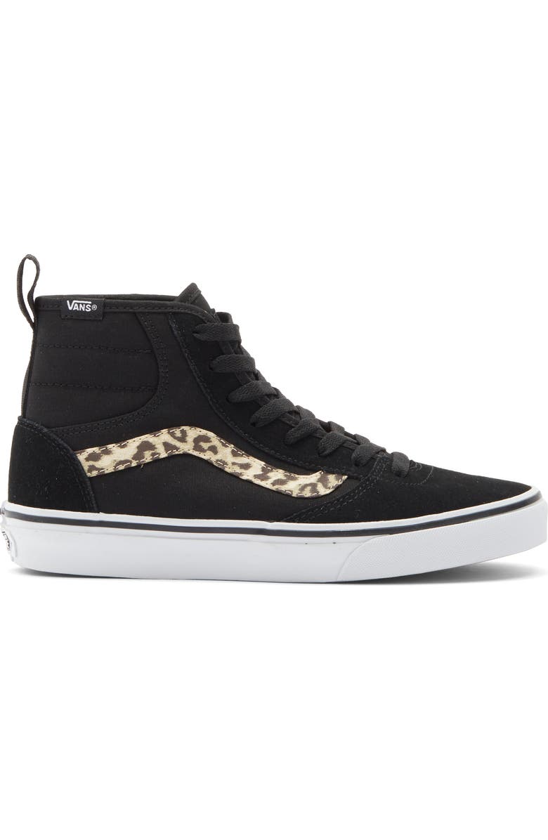 Vans Ashwood High Top Sneaker, Alternate, color, Leopard Black