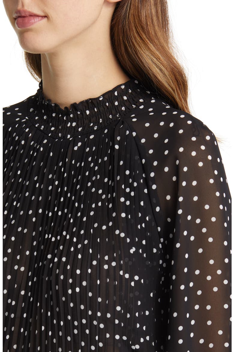 Jenna Pleated Blouse, Alternate, color, BLACK