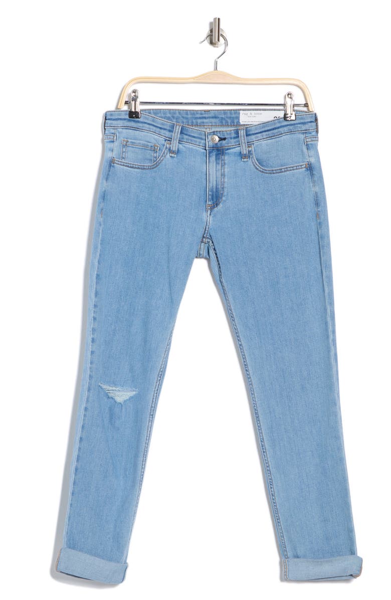 rag & bone Dylan Low Rise Slim Boyfriend Jeans, Alternate, color, Light Wash