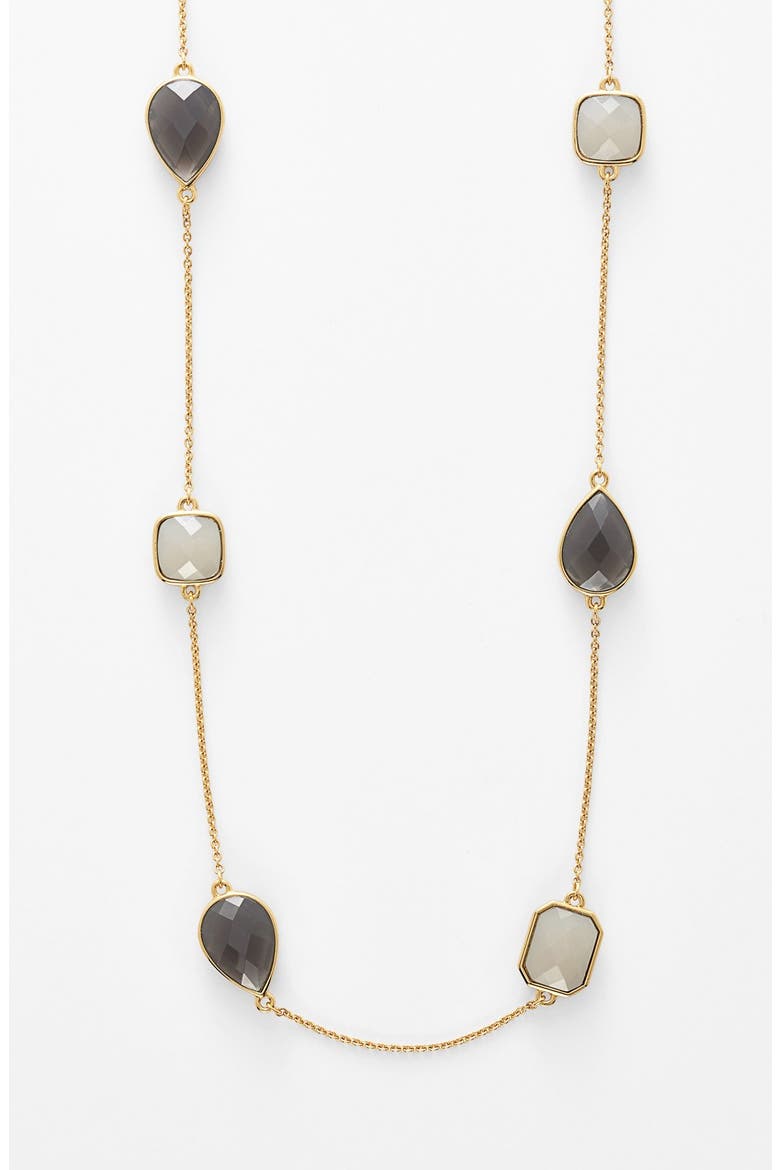 'branton square' long station necklace (Nordstrom Exclusive), Alternate, color, GREY MULTI/ GOLD