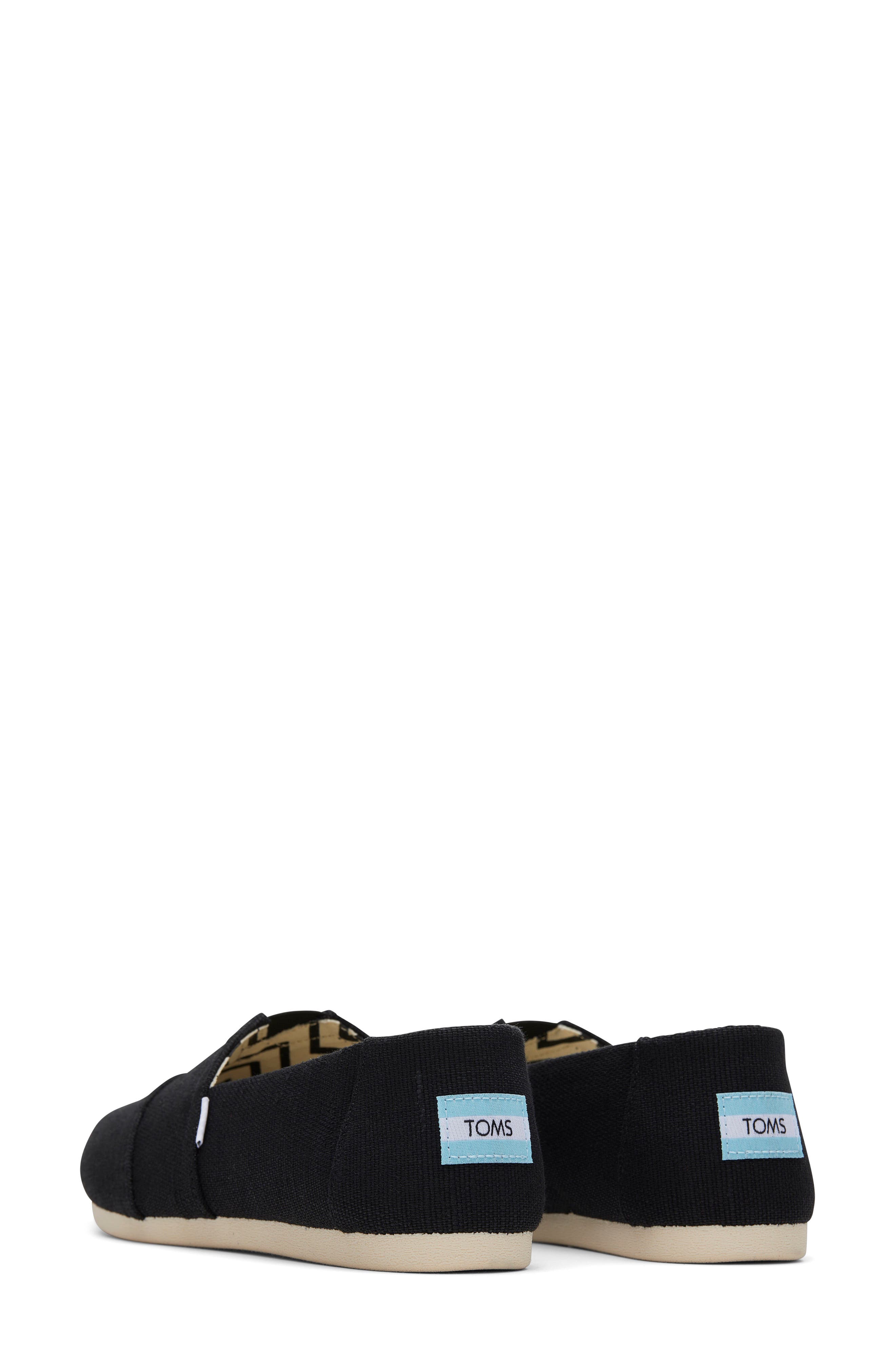 TOMS Classic Alpargata Espadrille Slip-On, Alternate, color, Black Heritage Canvas