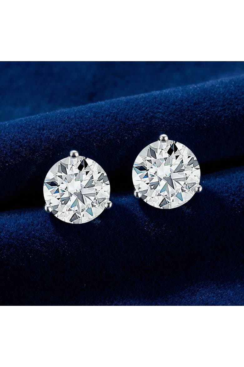 1/2ct Martini Lab Grown Diamond Studs 14K Gold, Alternate, color, 14k White Gold